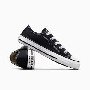 Converse Chuck Taylor All Star Lo Sneaker - Little Kid Black Youth Lace Up Shoes